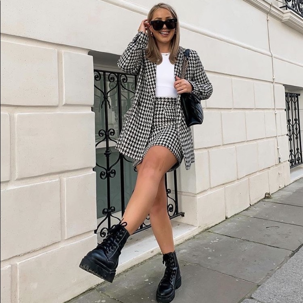 H&M Houndstooth Oversized Blazer